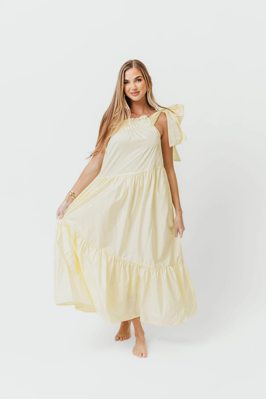 Jordan One-Shoulder Maxi Dress in Vanilla - Bump Friendly *Final-Sale*