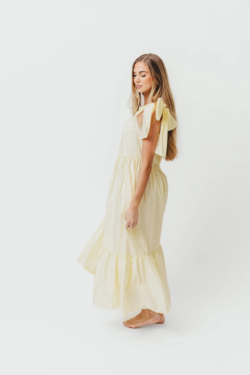 Jordan One-Shoulder Maxi Dress in Vanilla - Bump Friendly *Final-Sale*