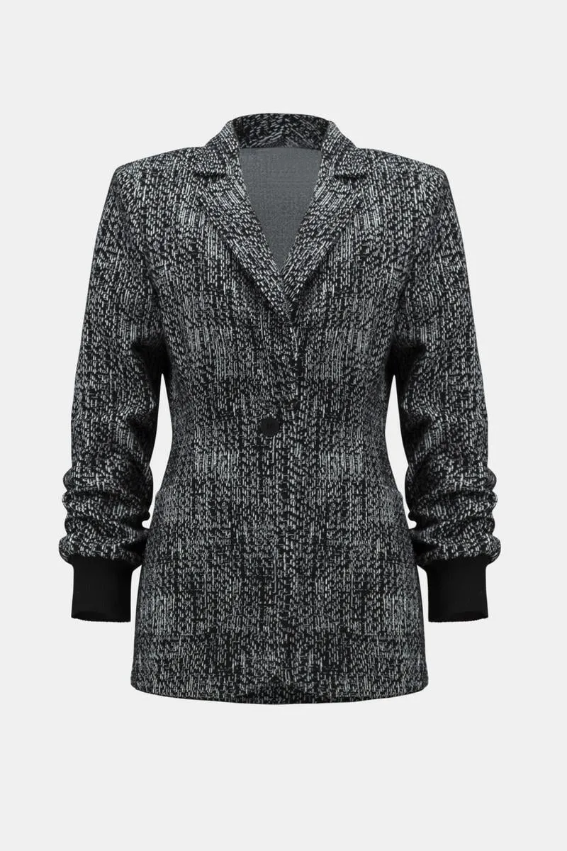 Joseph Ribkoff Tweed Knit Fitted Blazer
