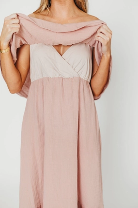 Josie 100% Cotton Maxi Dress in Rose - Bump & Nursing Friendly *Final-Sale* Josie 100% Cotton Maxi Dress in Rose - Bump & Nursing Friendly *Final-Sale*