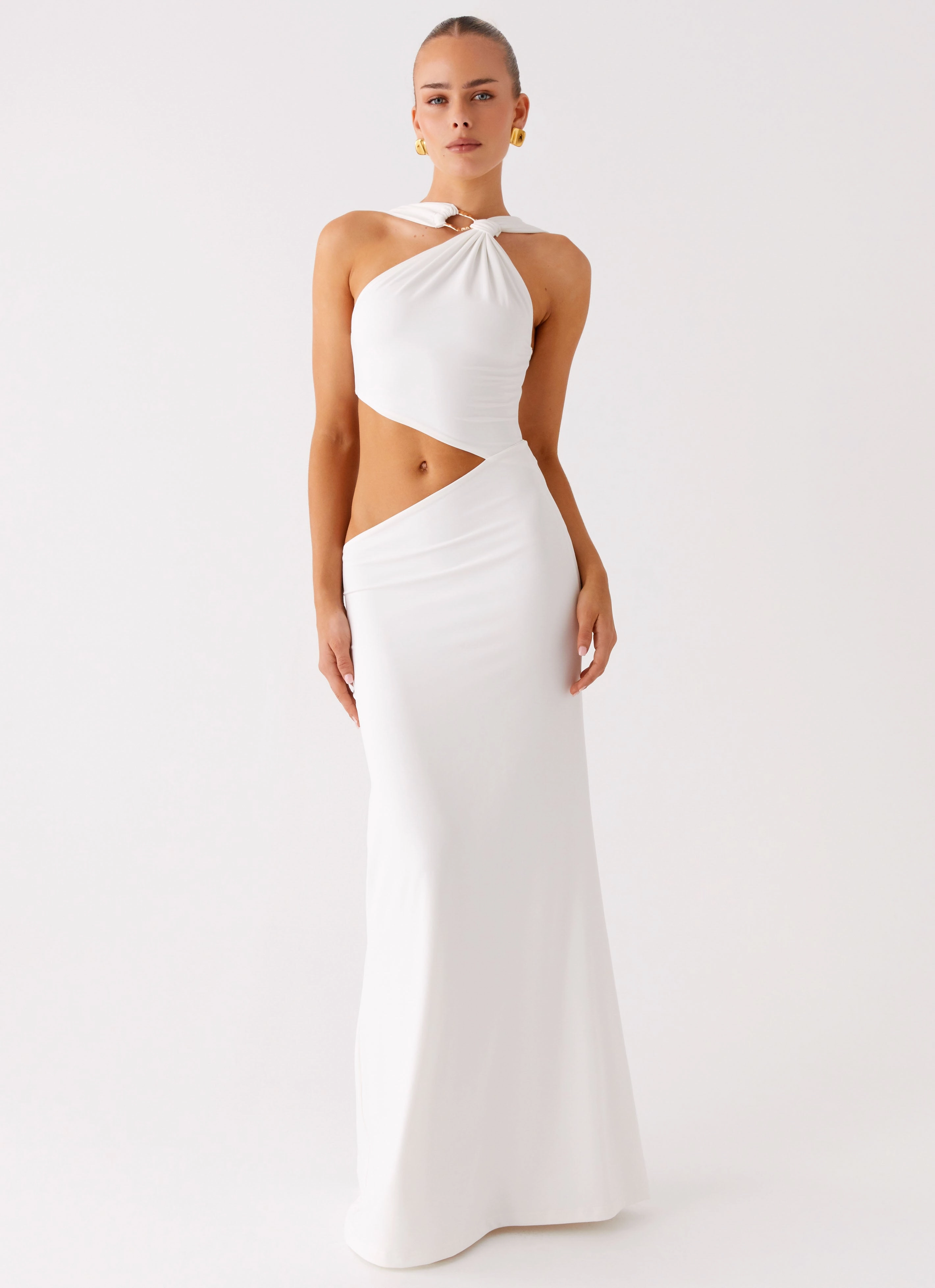 Juliander Knot Maxi Dress - White