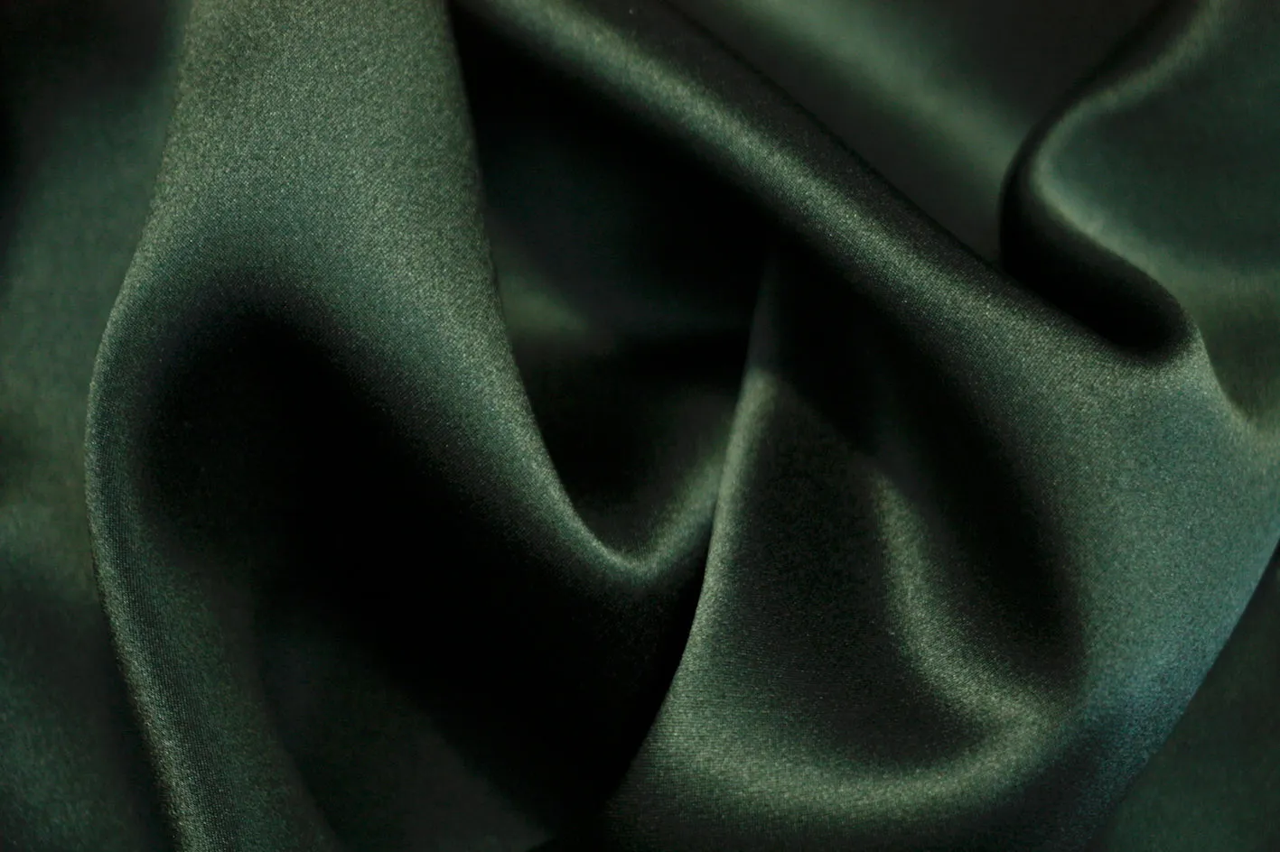 Jungle Green Silk Satin
