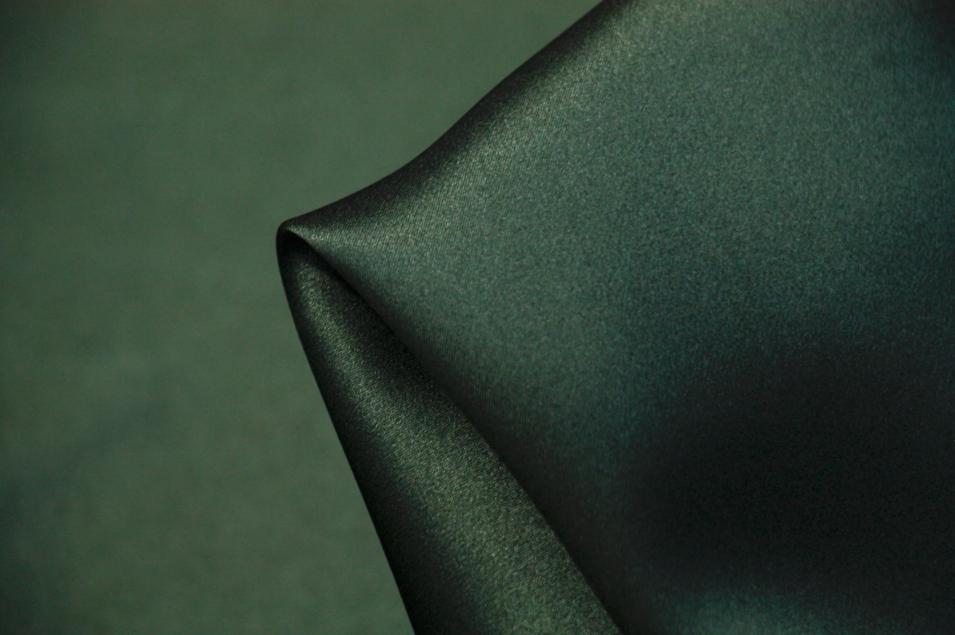 Jungle Green Silk Satin