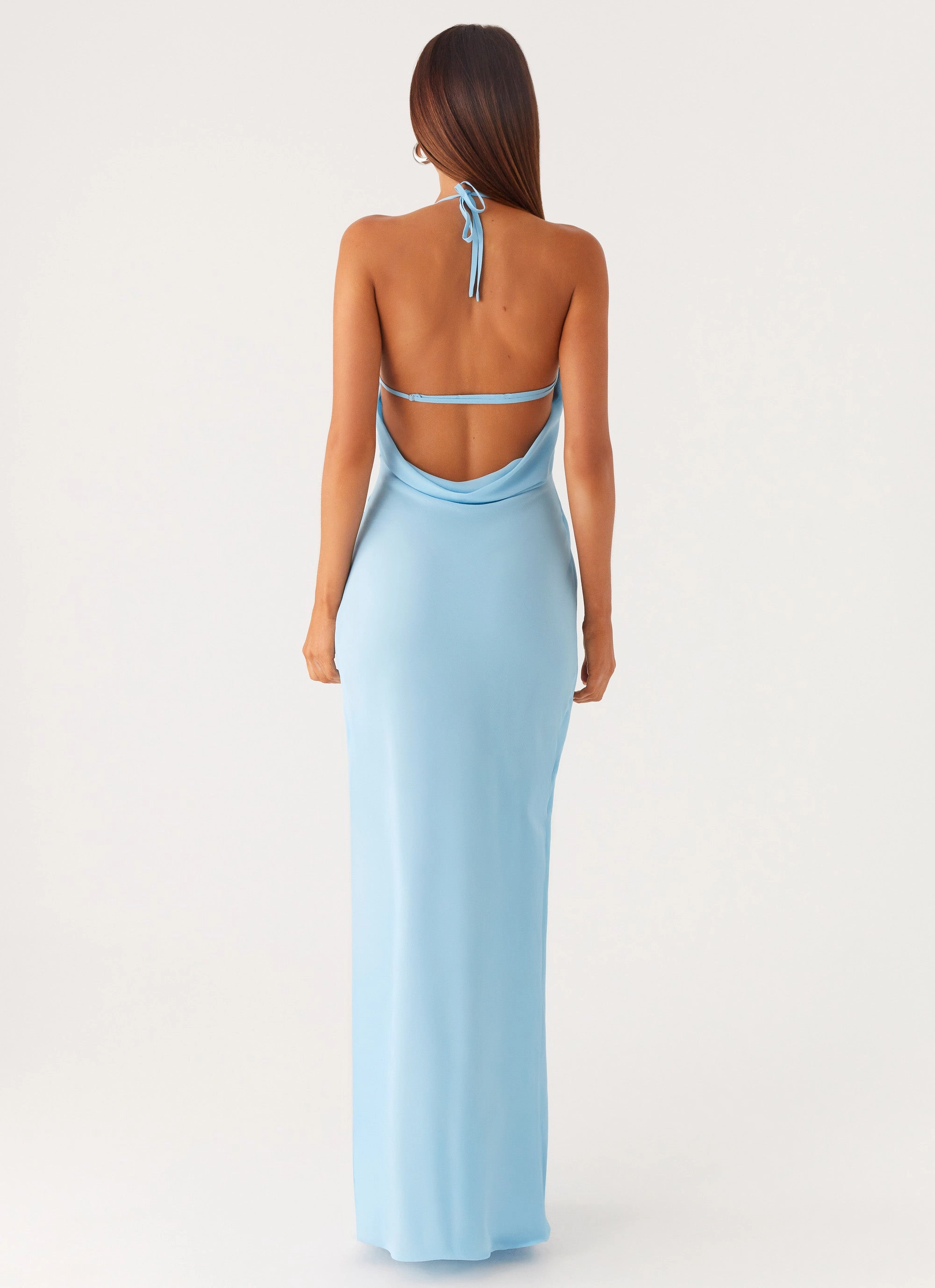 Just A Kiss Cowl Maxi Dress - Turquoise