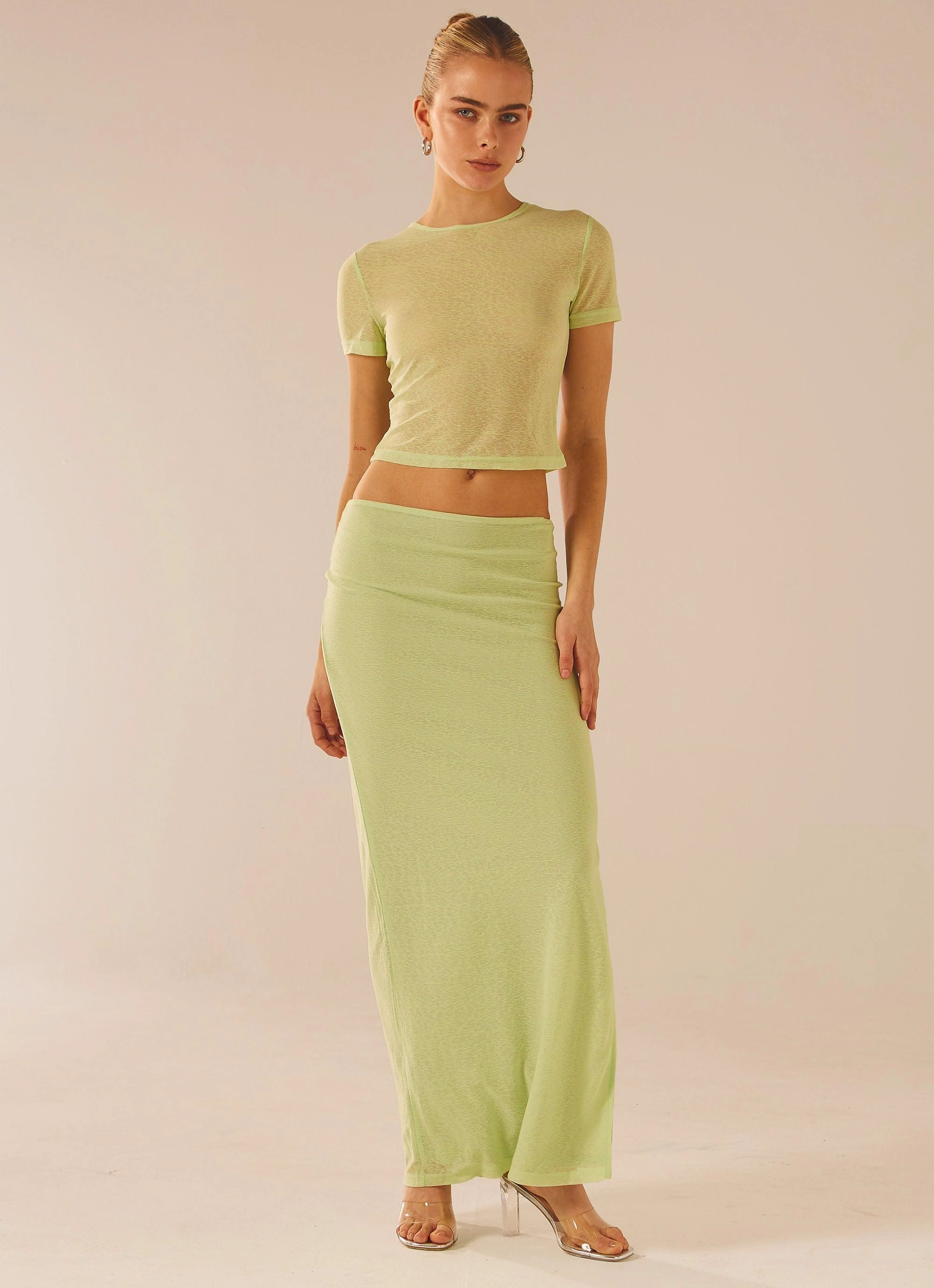 Just Like Magic Mesh Tee - Lime