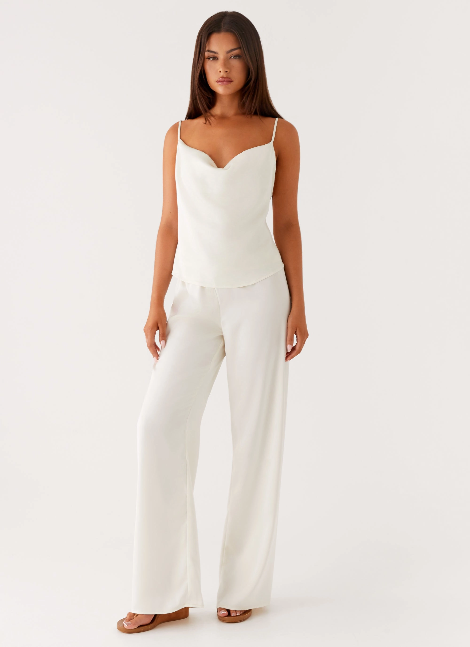 Kaia Cowl Neck Top - Butter