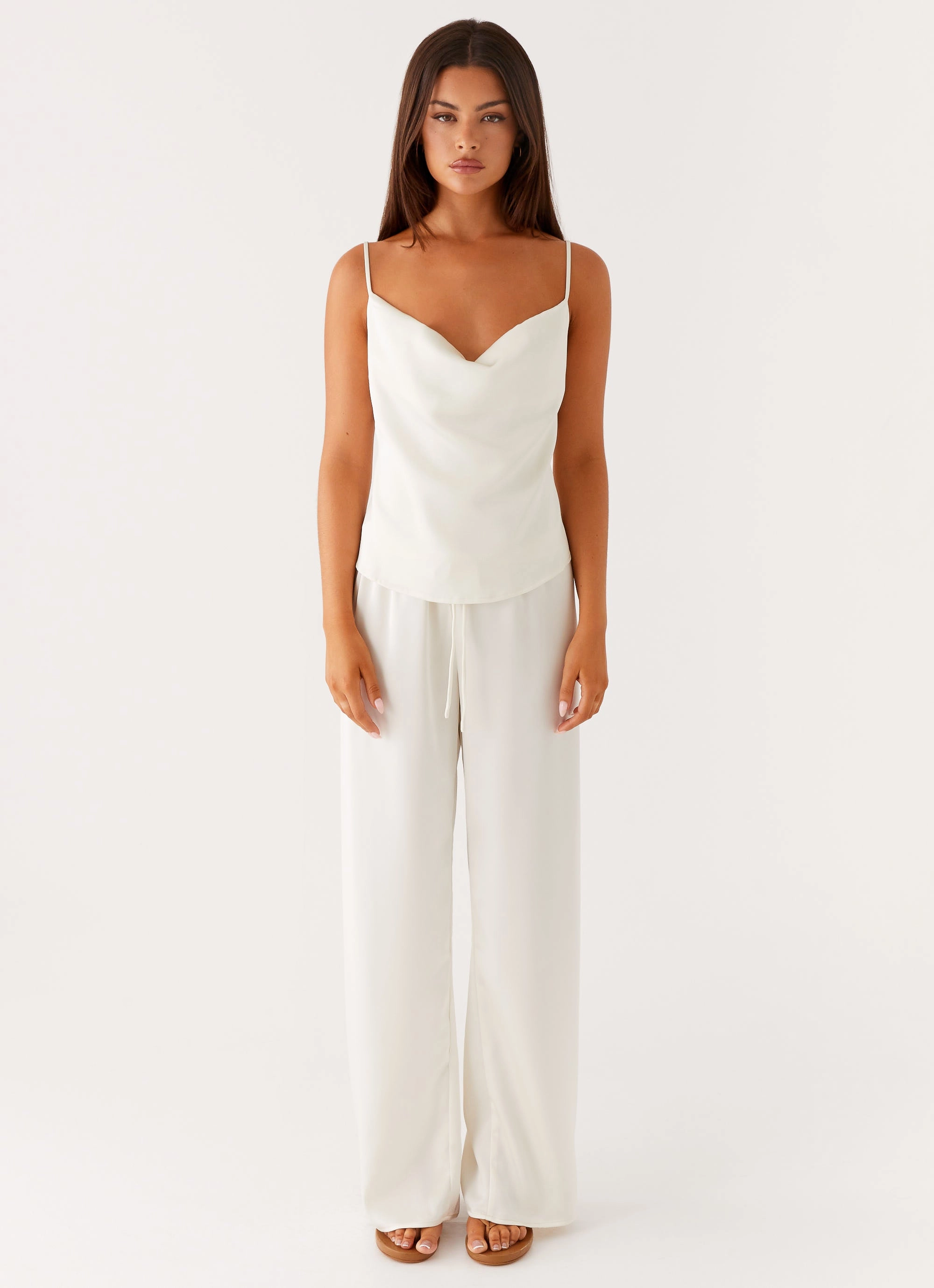 Kaia Cowl Neck Top - Butter