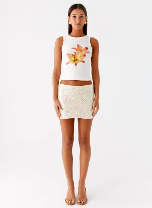 Kalita Mini Skirt - Ivory Kalita Mini Skirt - Ivory