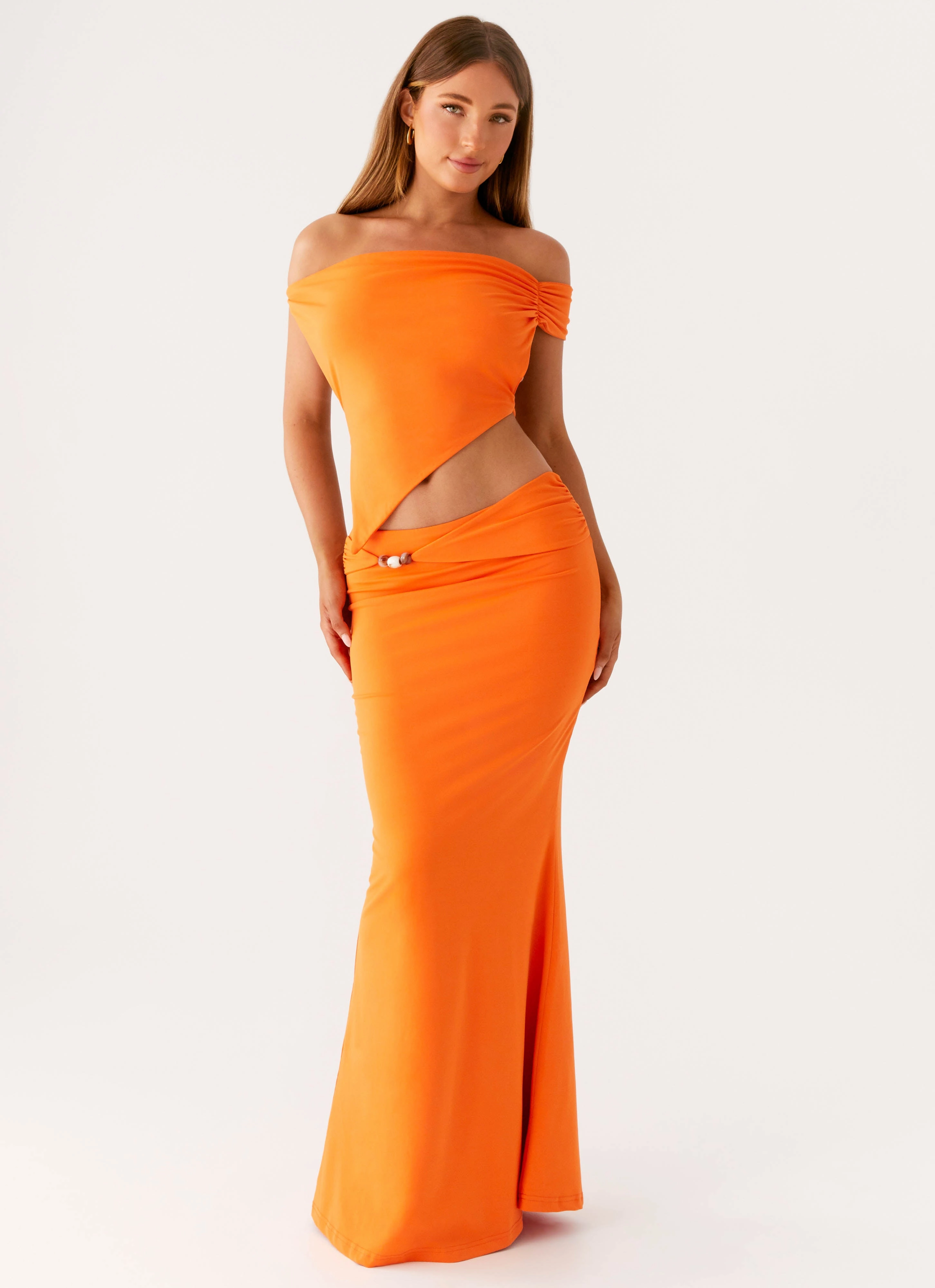 Kamara Off Shoulder Top - Orange