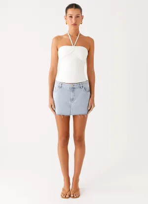 Kamen Low Rise Mini Skirt - Light Denim Kamen Low Rise Mini Skirt - Light Denim