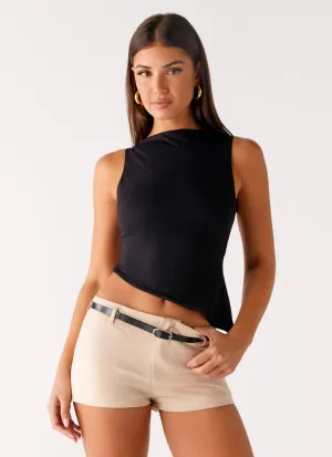 Katie Suede Mini Shorts - Beige Katie Suede Mini Shorts - Beige