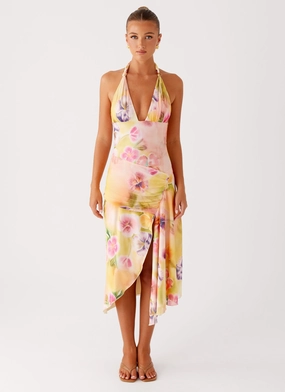 Kayce Midi Dress - Sunburst Floral Kayce Midi Dress - Sunburst Floral