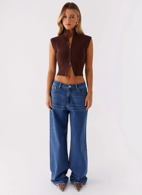 Keegan Knit Vest - Chocolate Keegan Knit Vest - Chocolate