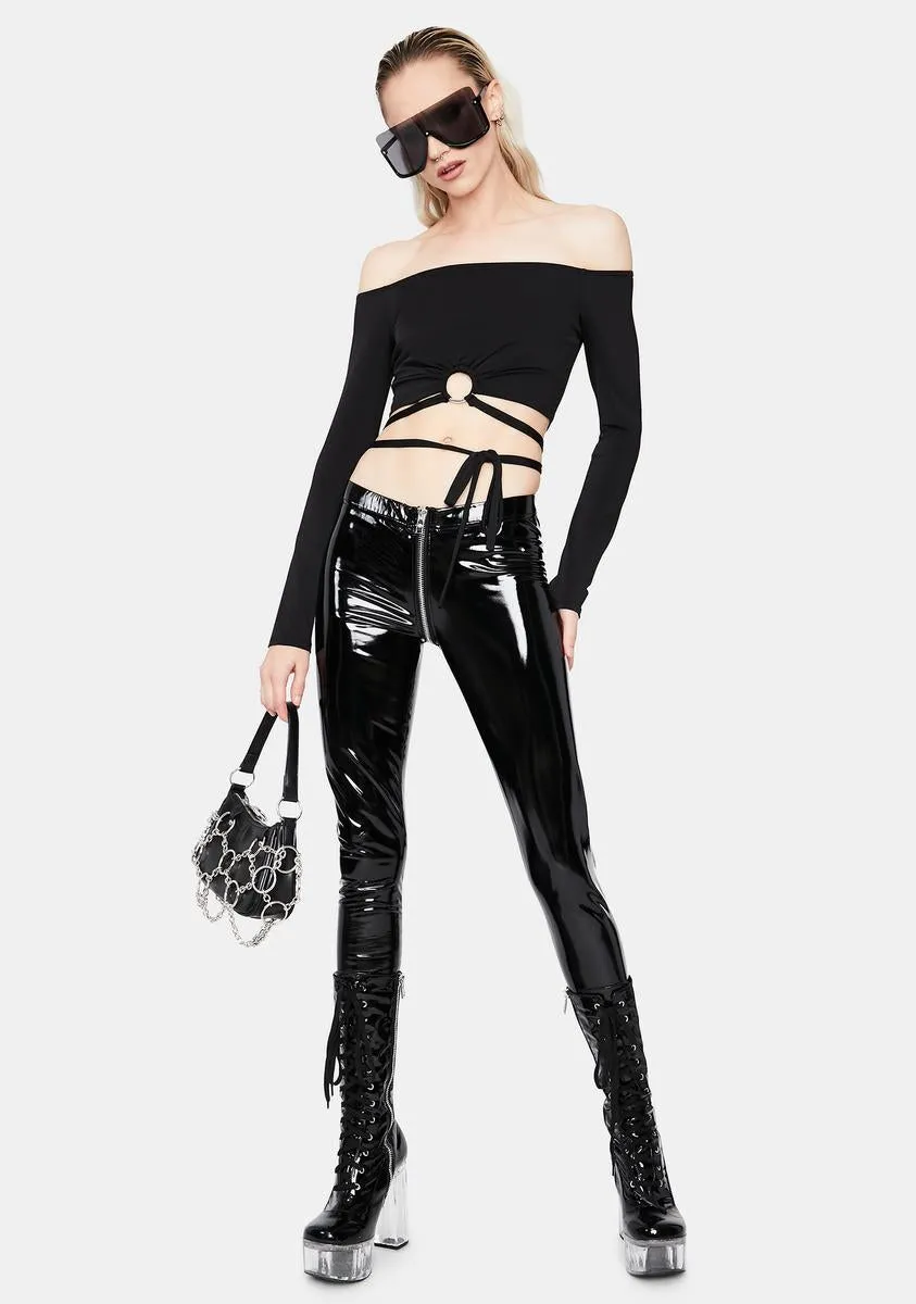 Keep To Myself Off Shoulder Crop Top