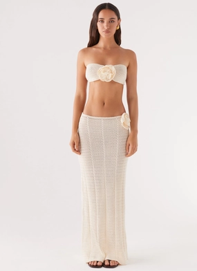 Kelcie Rose Crochet Maxi Skirt - Ivory Kelcie Rose Crochet Maxi Skirt - Ivory
