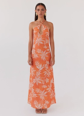 Keliegh Linen Maxi Dress - Tropic Sunset Keliegh Linen Maxi Dress - Tropic Sunset