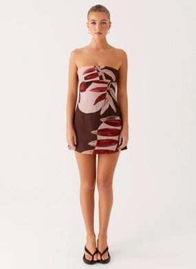 Kellen Mini Dress - Cinnamon Palm Kellen Mini Dress - Cinnamon Palm