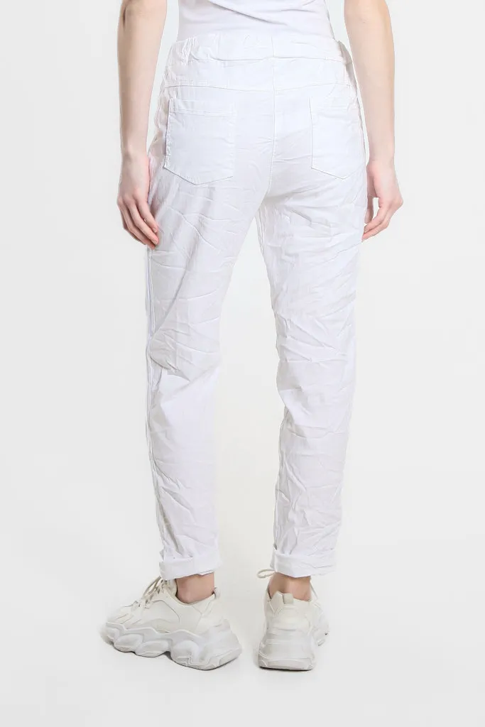 Kendyl Satin Tuxedo Stripe Pant (PL136)