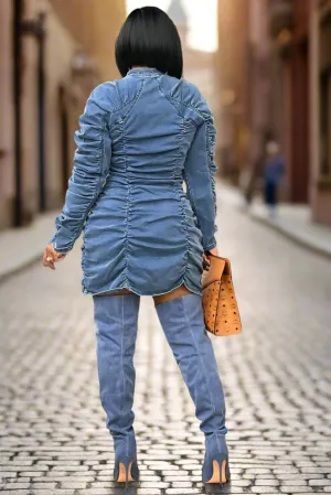 Kenya Lux Denim Mini Dress Kenya Lux Denim Mini Dress