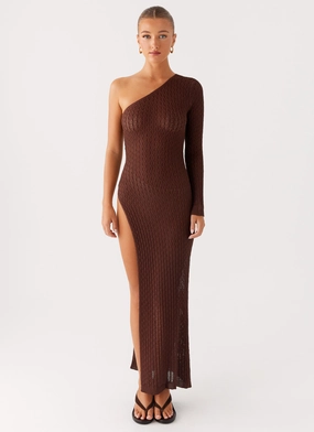Kerri Knit Maxi Dress - Dark Chocolate Kerri Knit Maxi Dress - Dark Chocolate