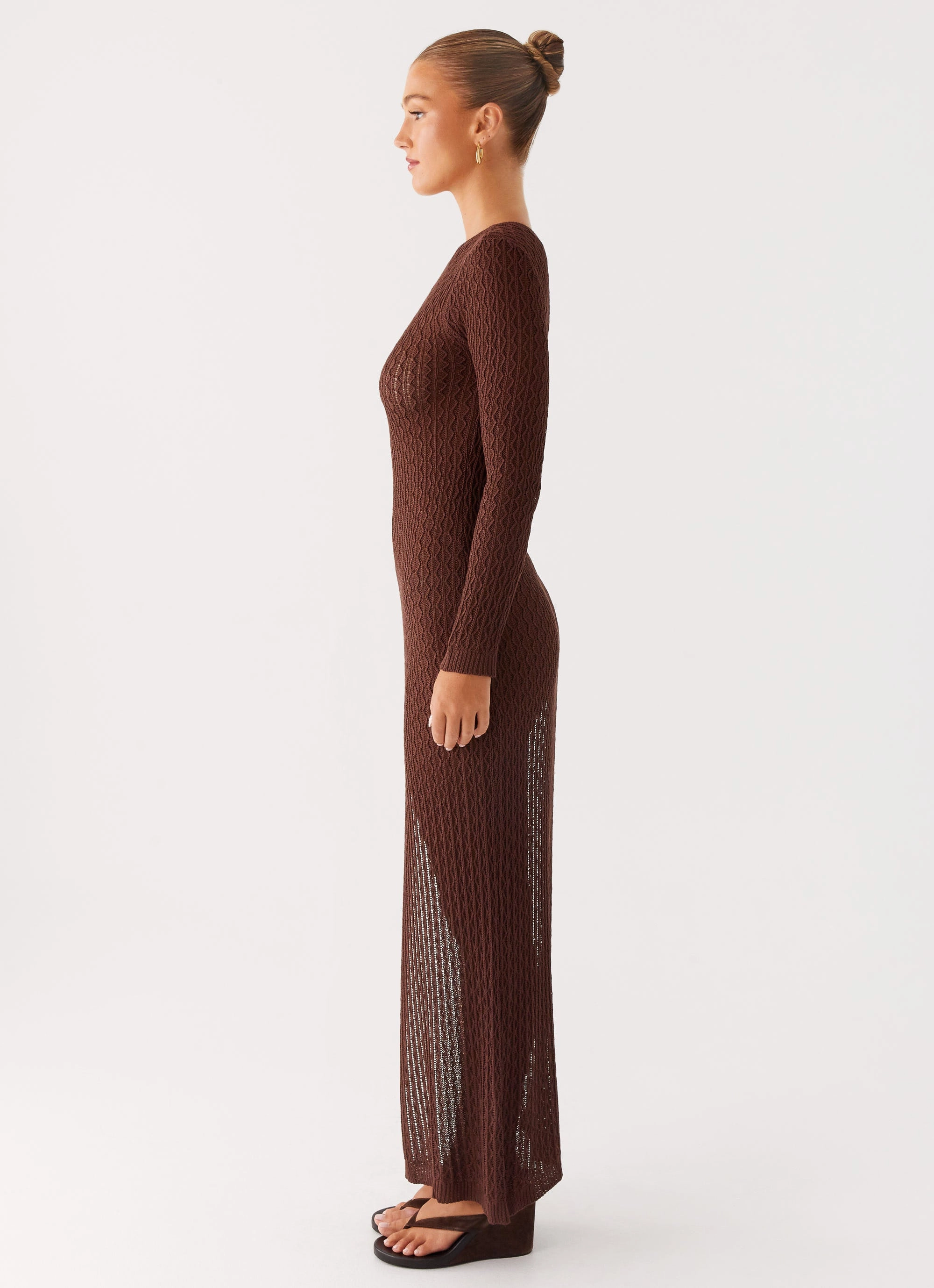 Kerri Knit Maxi Dress - Dark Chocolate