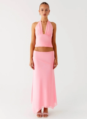 Kerrie Halter Top - Baby Pink Kerrie Halter Top - Baby Pink