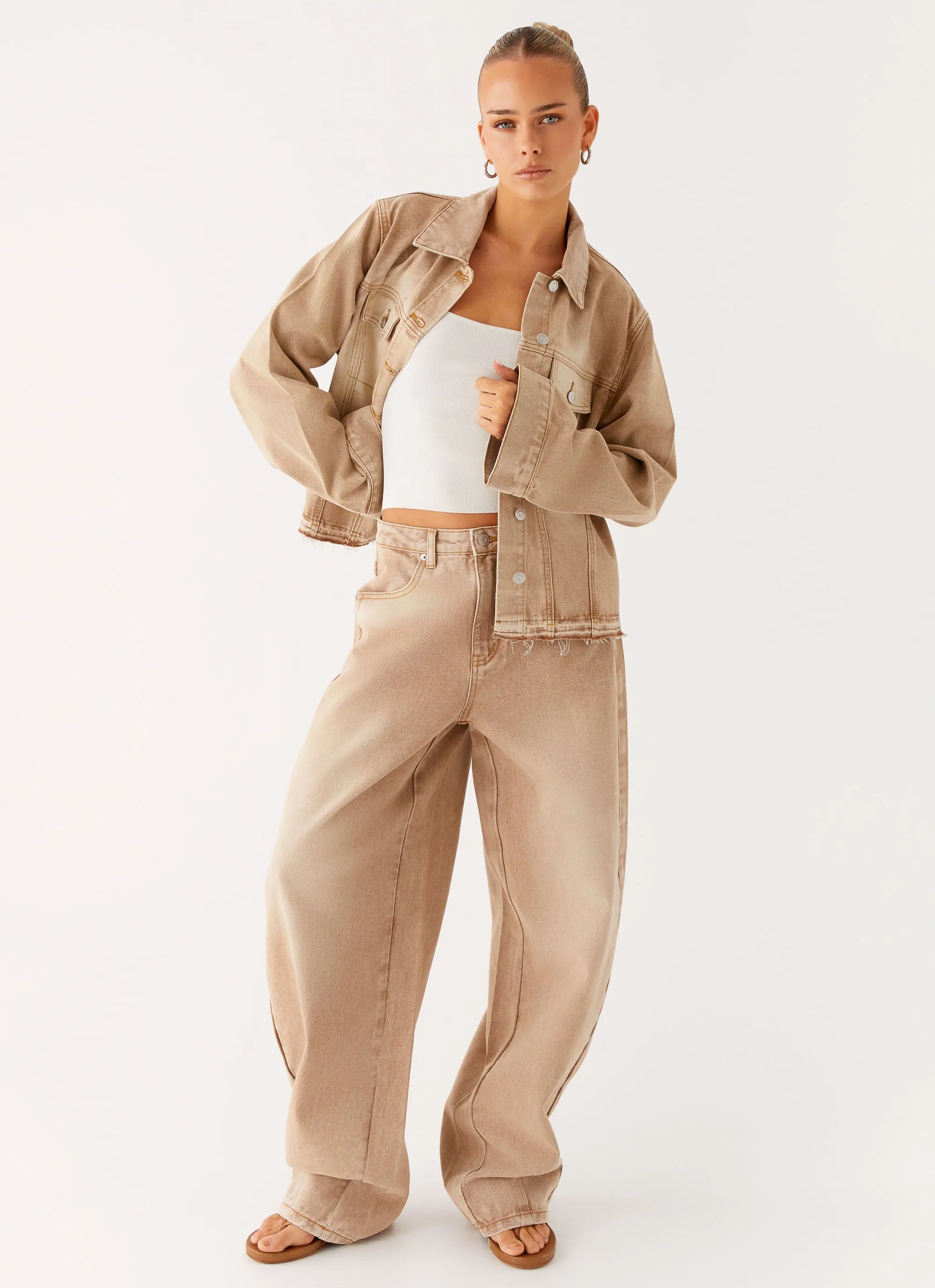 Khalil Baggy Jeans - Tan