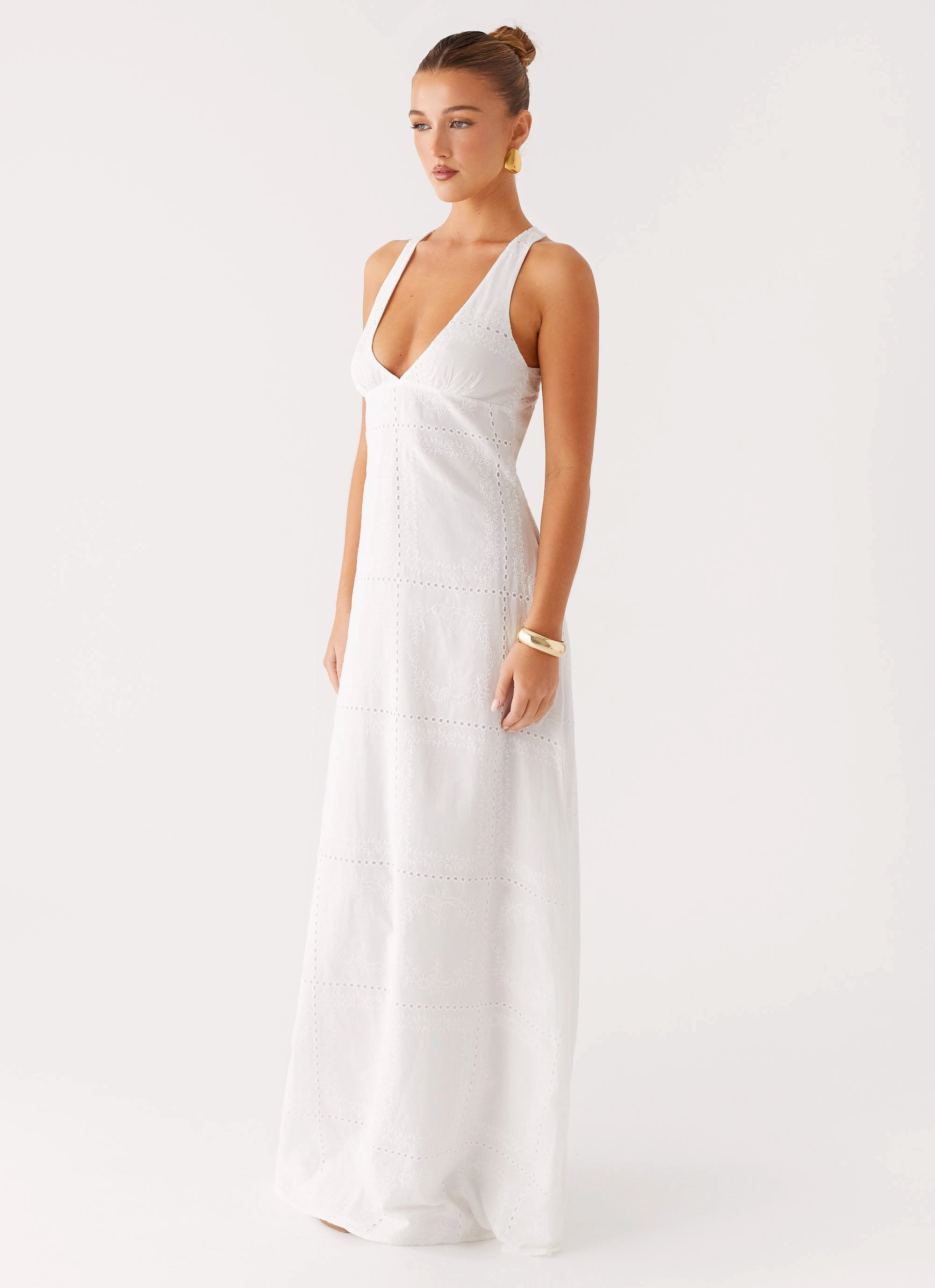 Kiana Halter Maxi Dress - White