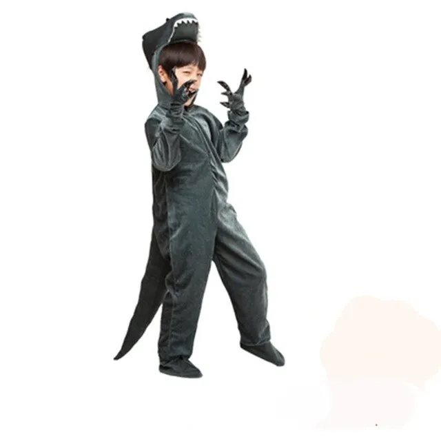 Kids Cosplay Costumes Animal Theme Dinosaur Jumpsuit Stegosaurus Horned dragon Triceratops T-rex Costume Party Disfraz