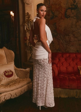 Kita Textured Maxi Dress - White Kita Textured Maxi Dress - White