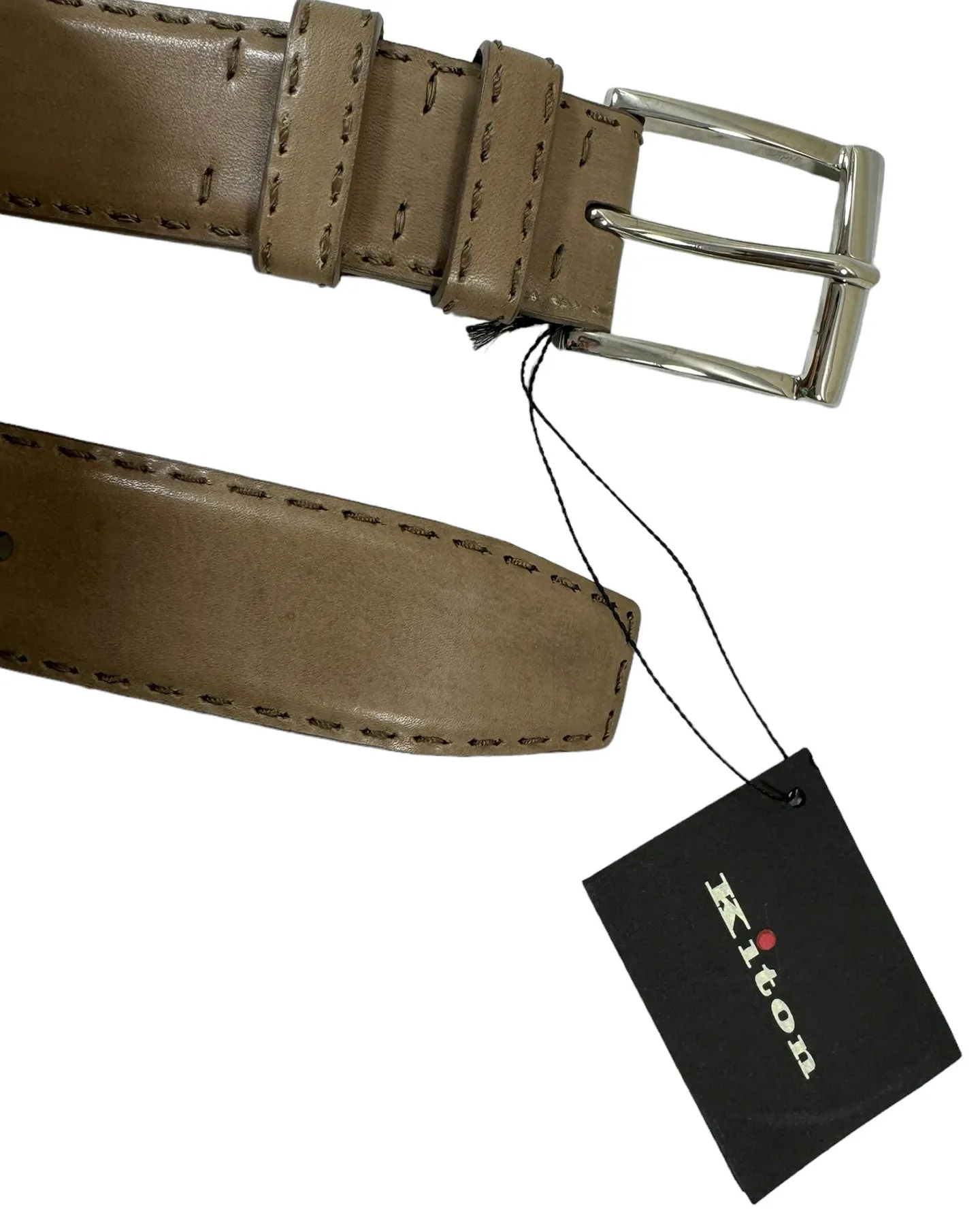 Kiton Belt Tan Leather Men Belt 110/ 44