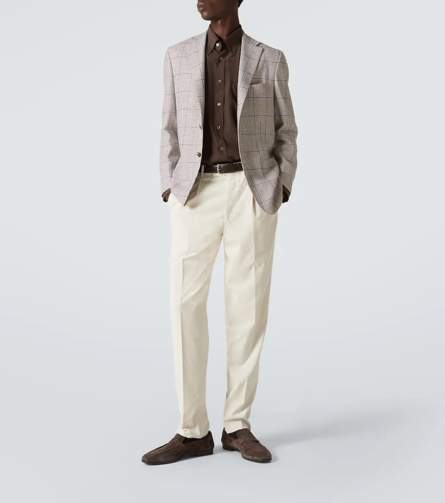 Kiton Fantasy cashmere and linen blazer