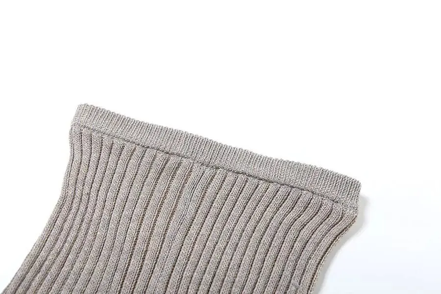Knitted Sweater Tassel Decor Split Ankle Pant Set