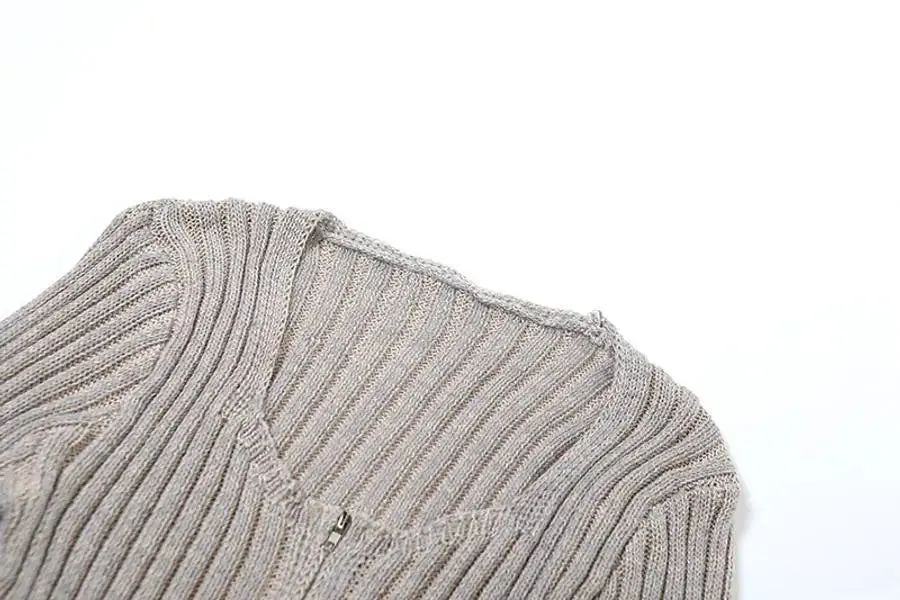Knitted Sweater Tassel Decor Split Ankle Pant Set