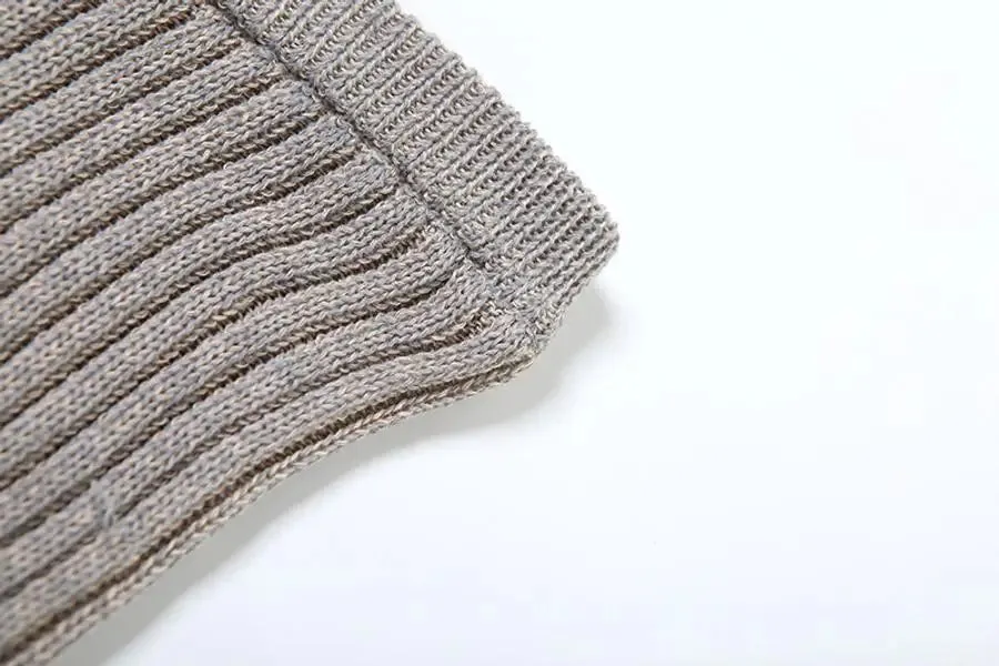 Knitted Sweater Tassel Decor Split Ankle Pant Set