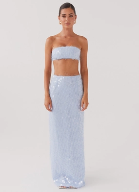 Kyleigh Textured Sequin Maxi Skirt - Lavender Mist Kyleigh Textured Sequin Maxi Skirt - Lavender Mist
