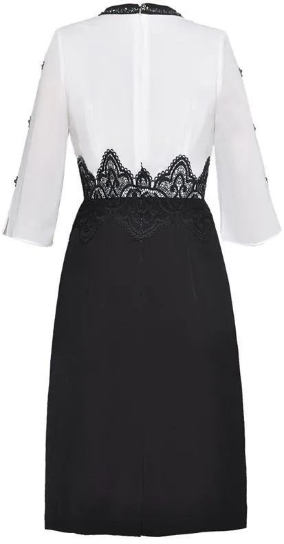 Lace-Detailed Embellished Dress