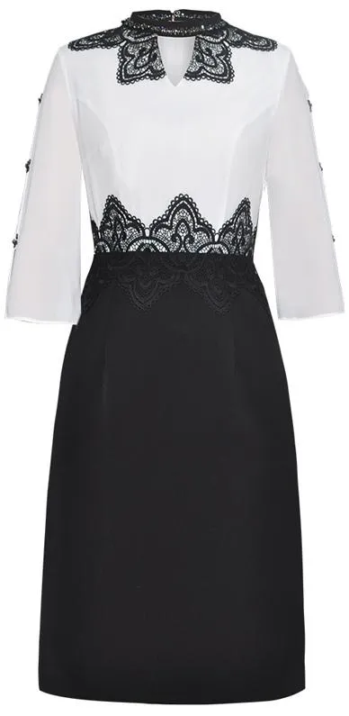 Lace-Detailed Embellished Dress