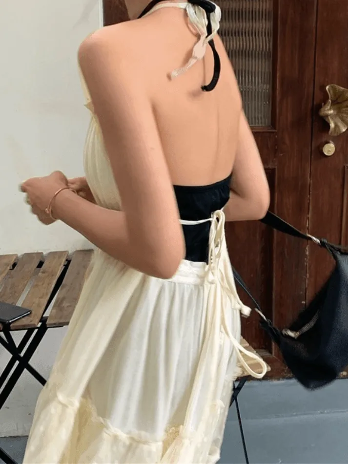 Lace Halter Mini Dress