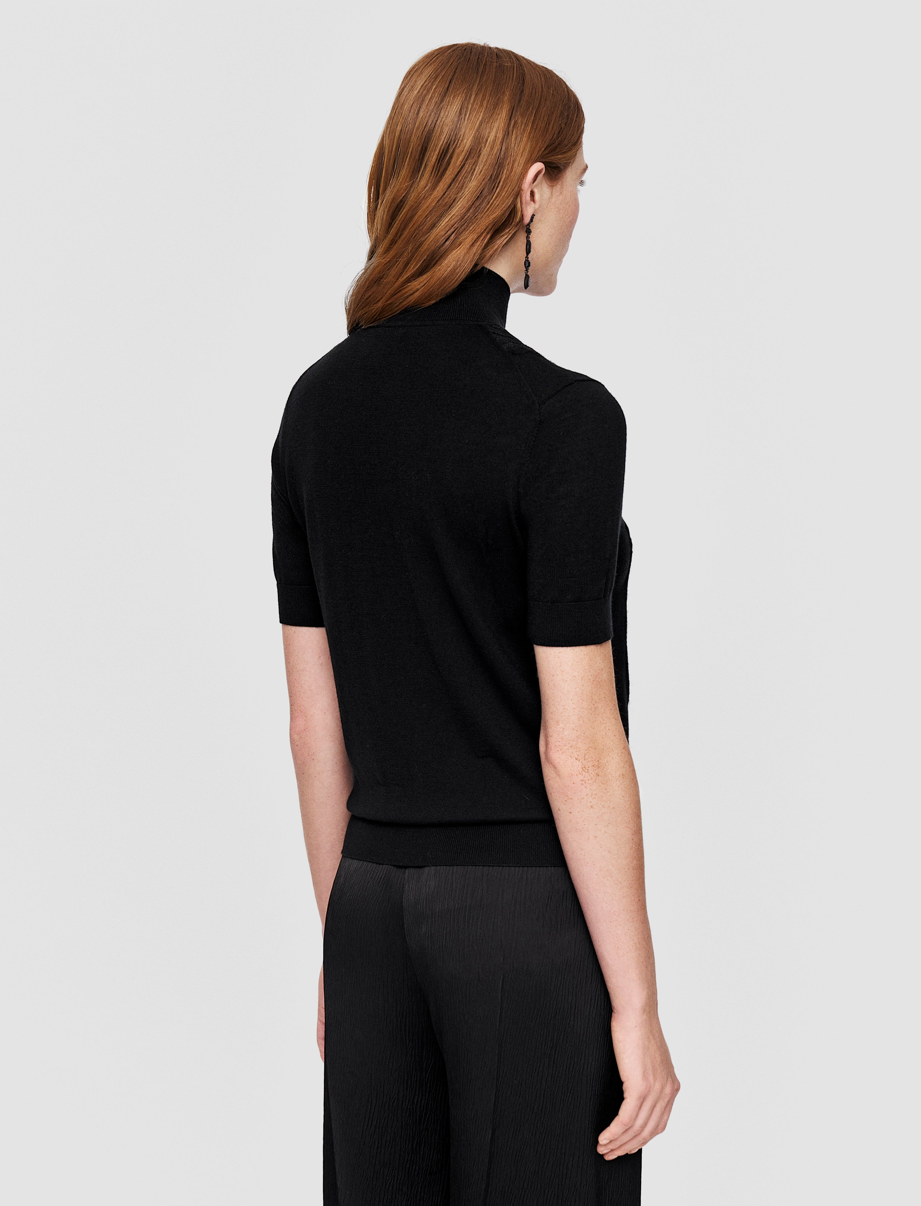 Lace Knit Mock Neck Top