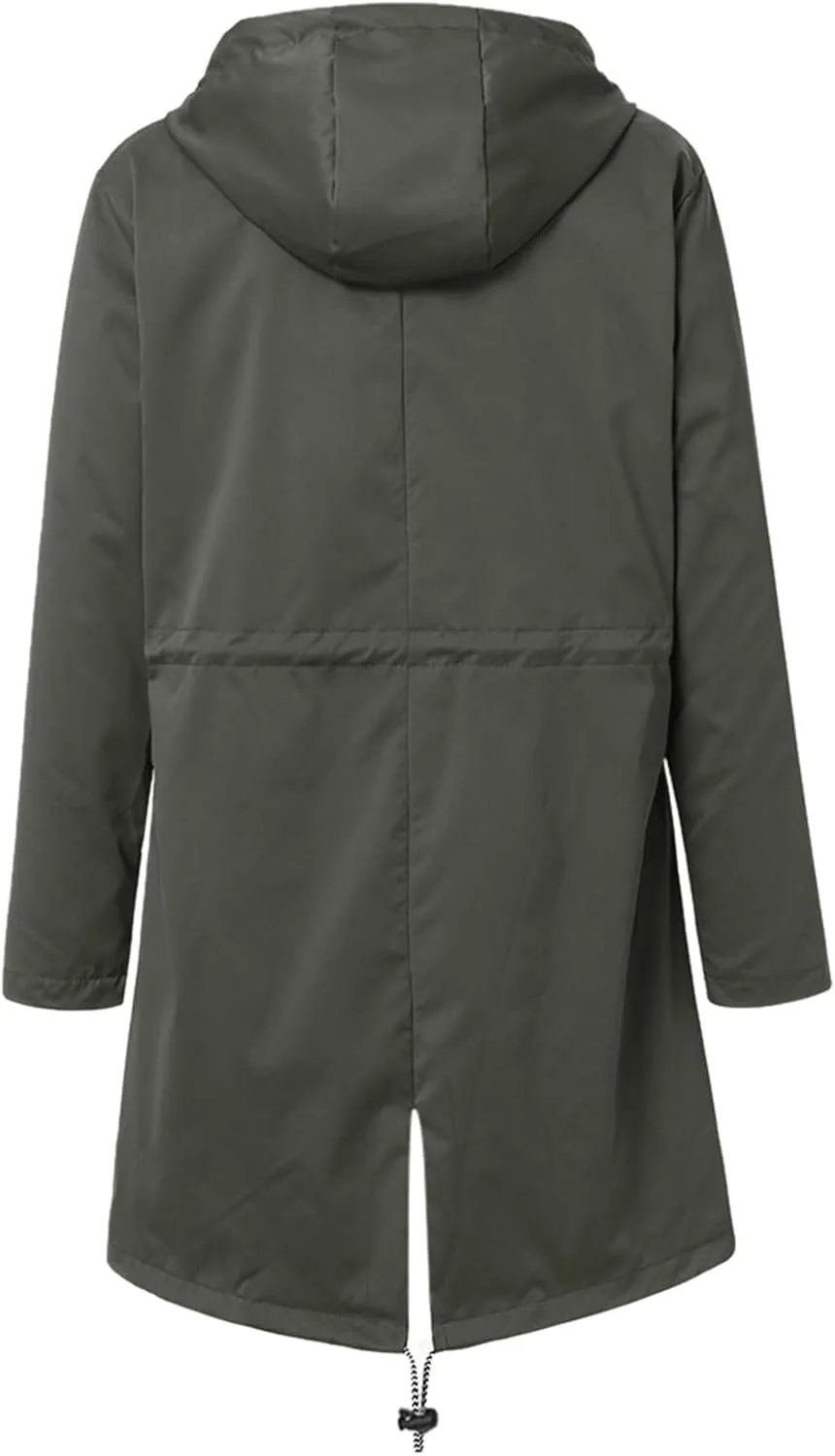 Lady Single Breasted Classic Long Trench Coat with Hooded Slim Casual Waterproof Outfits Waist Women's Anoraks 2023