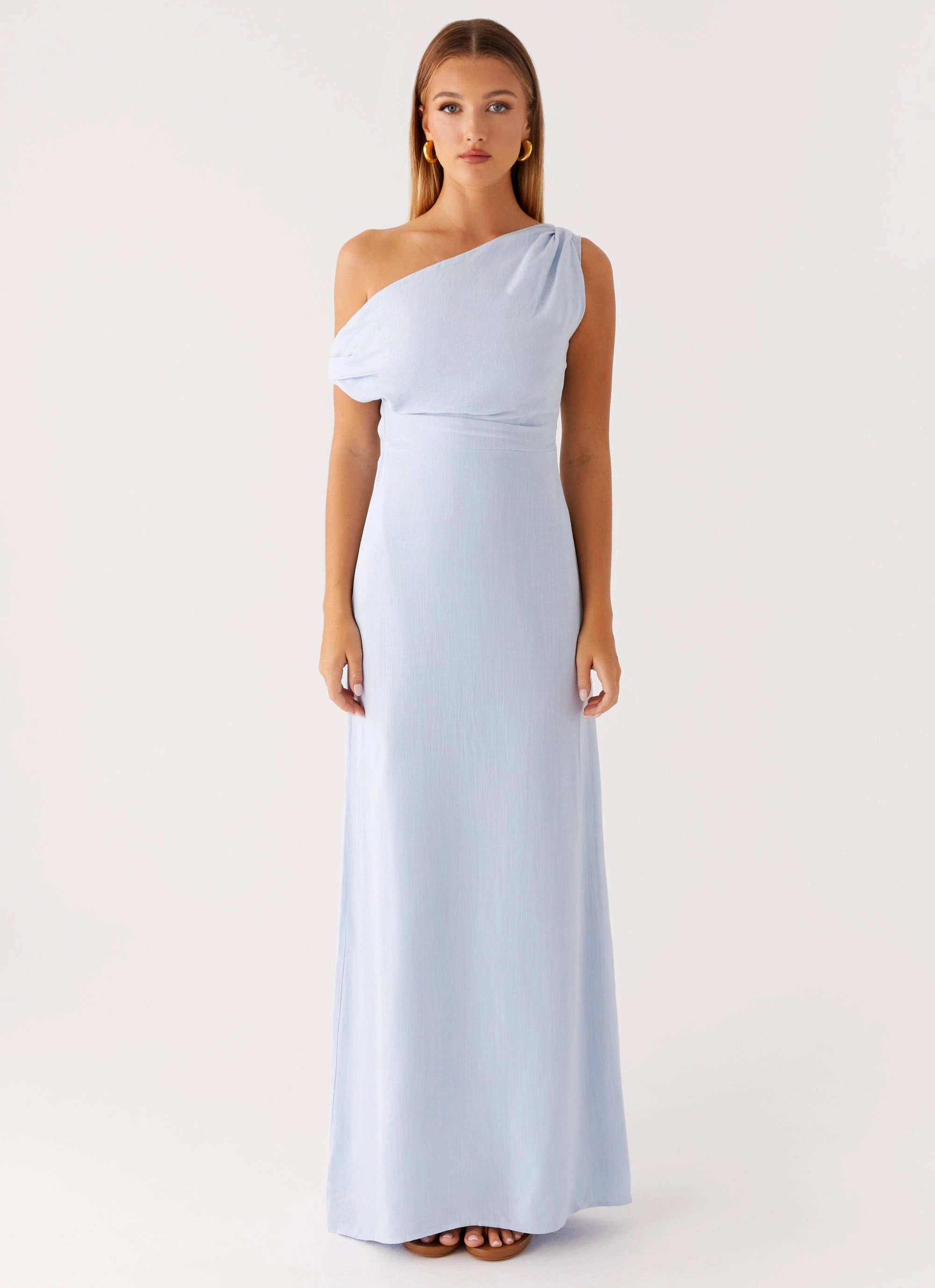 Lady Love Linen Maxi Dress - Blue