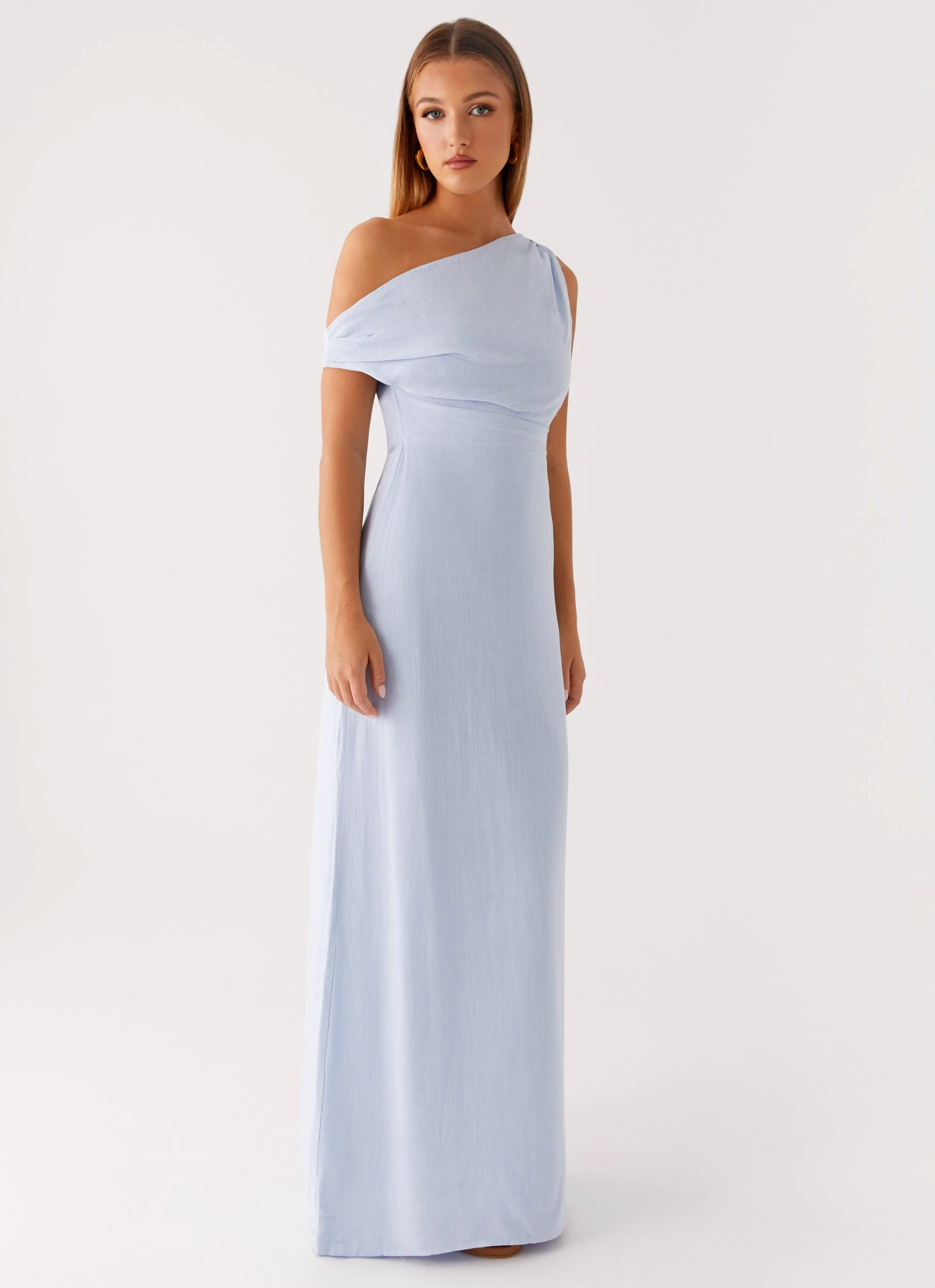 Lady Love Linen Maxi Dress - Blue
