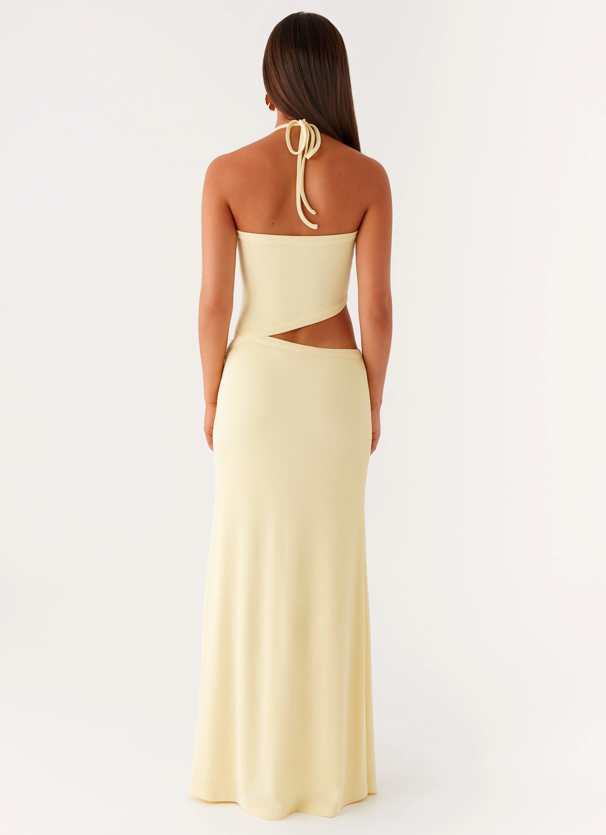Lanah Cut Out Maxi Dress - Yellow