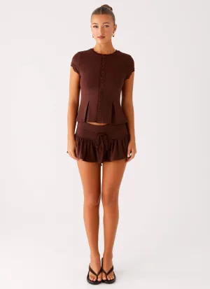Landon Mini Skort - Chocolate Landon Mini Skort - Chocolate