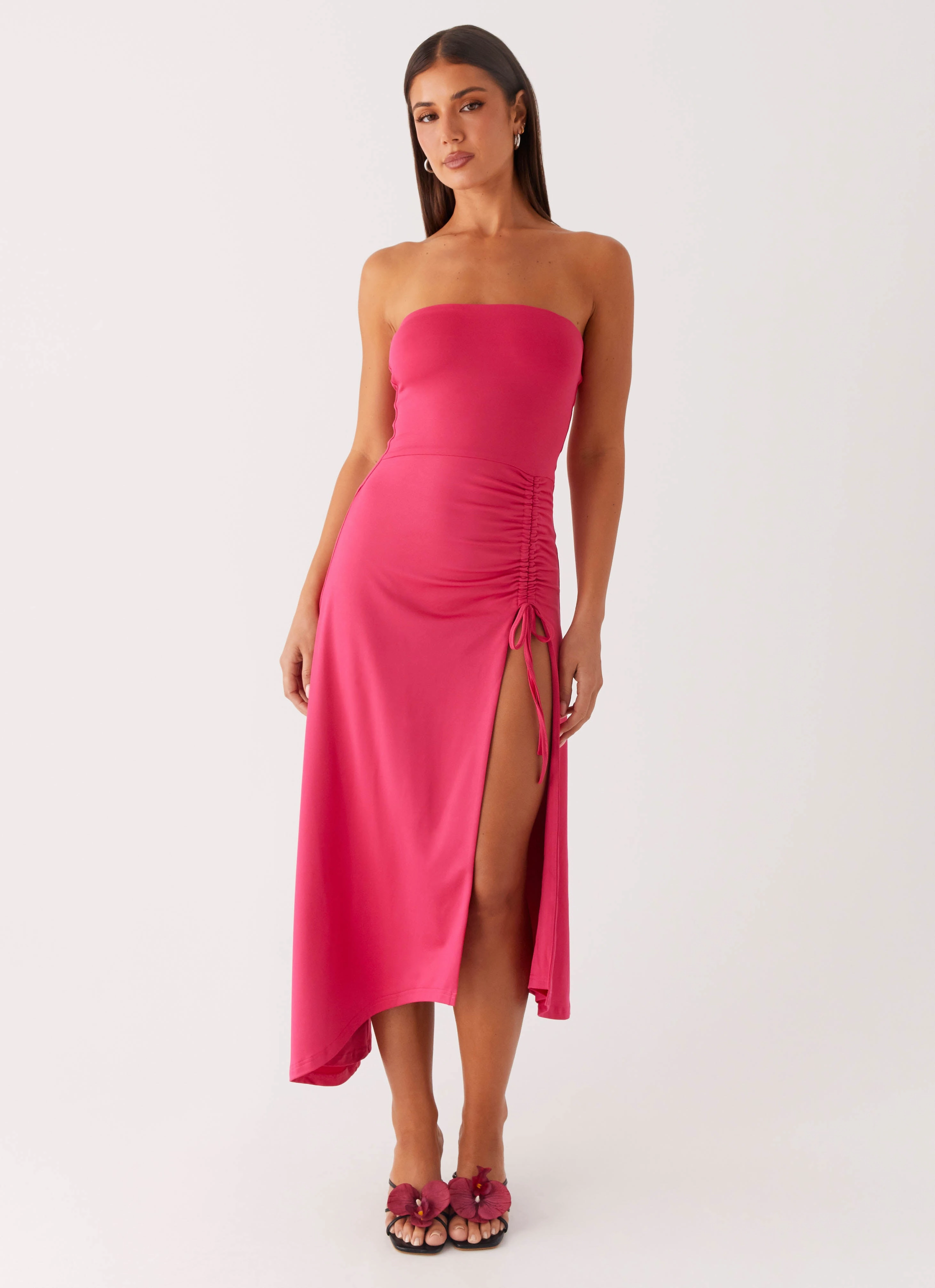 Laoise Midi Dress - Hot Pink