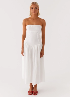Larnie Midi Dress - White Larnie Midi Dress - White