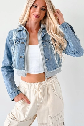 Late Night Feelings Layered Denim Jacket (Blue/H. Grey) Late Night Feelings Layered Denim Jacket (Blue/H. Grey)