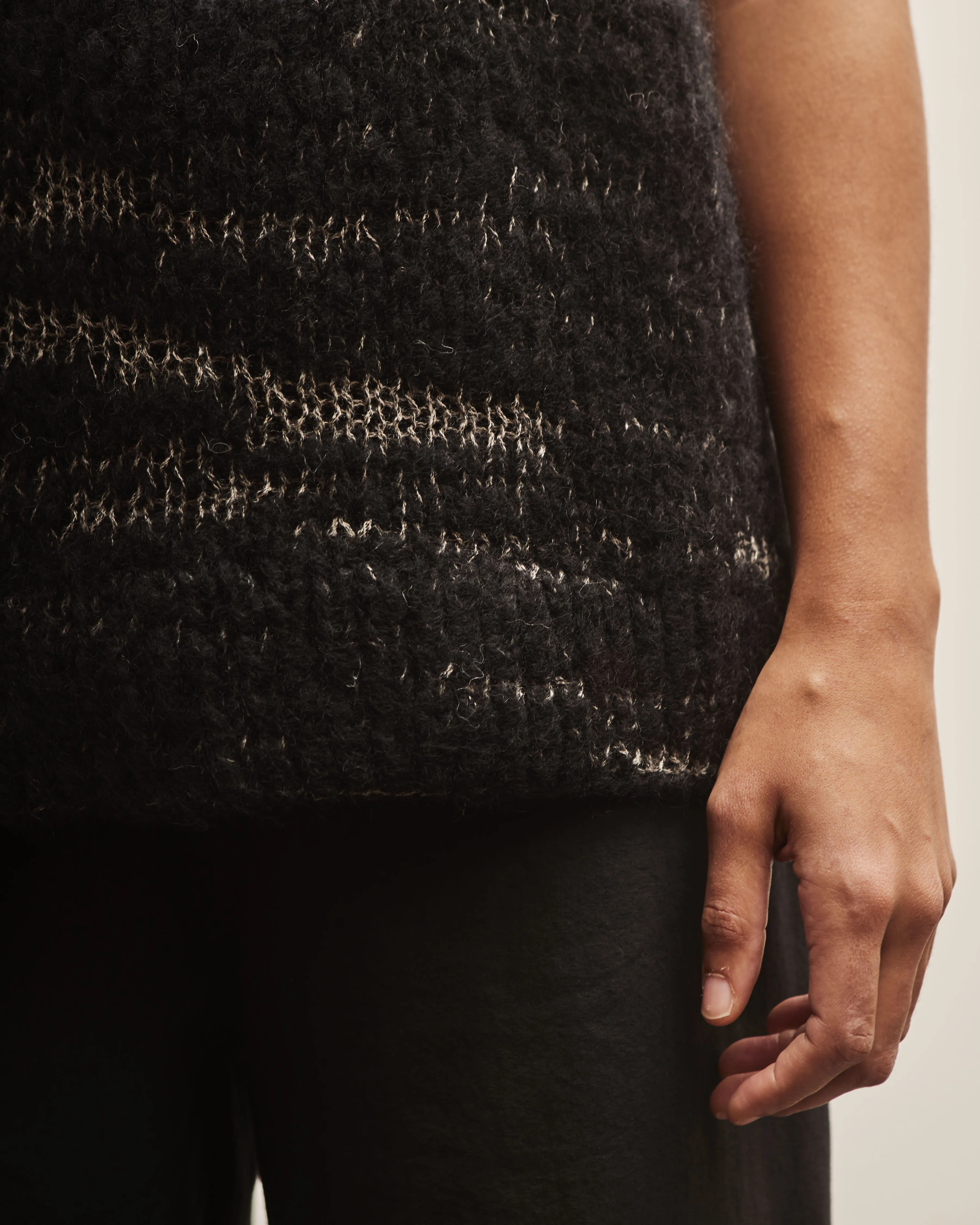 Lauren Manoogian Handknit Threadbare Shell, Black
