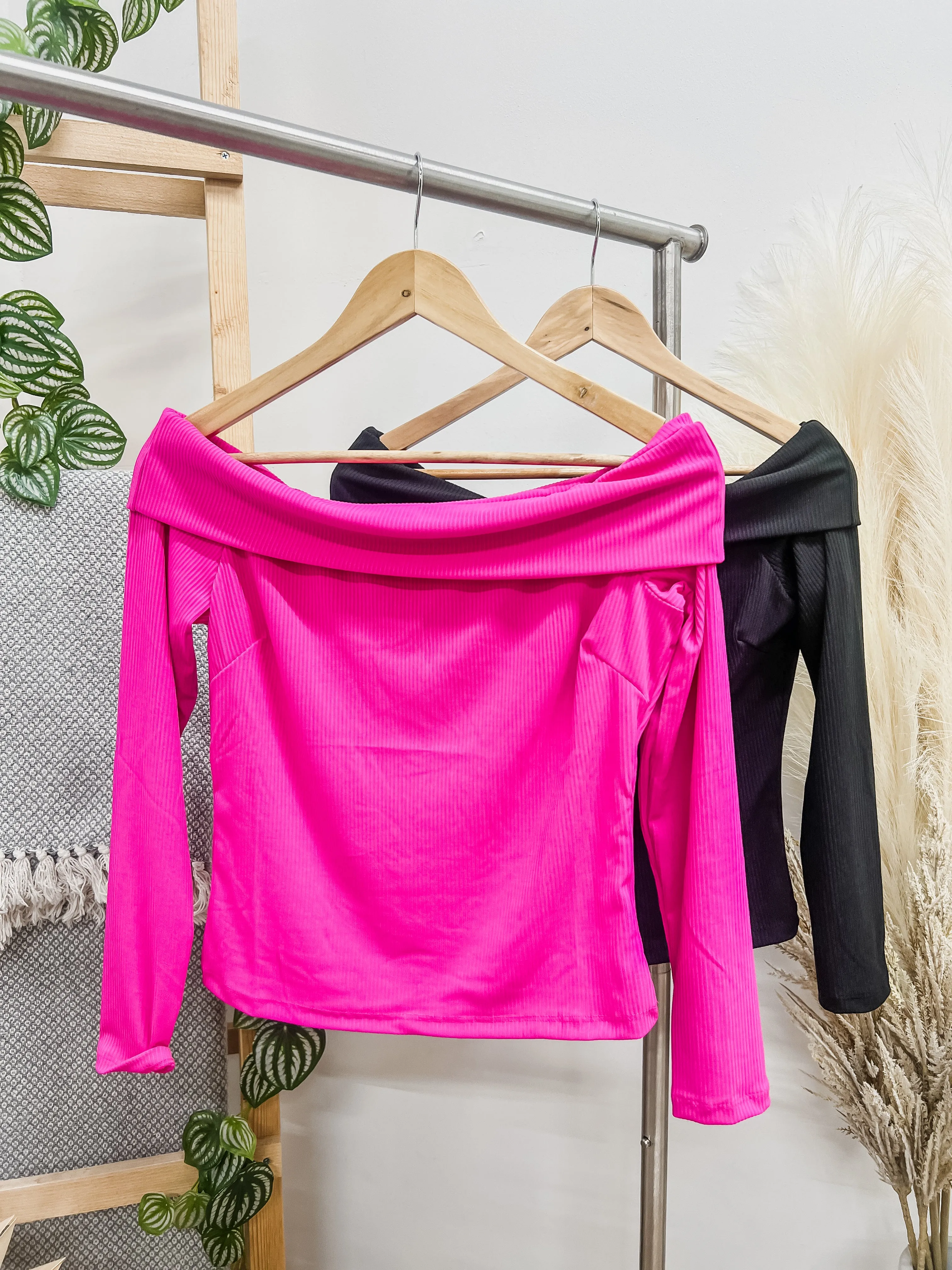 Lauren Off Shoulder Long Sleeve Top